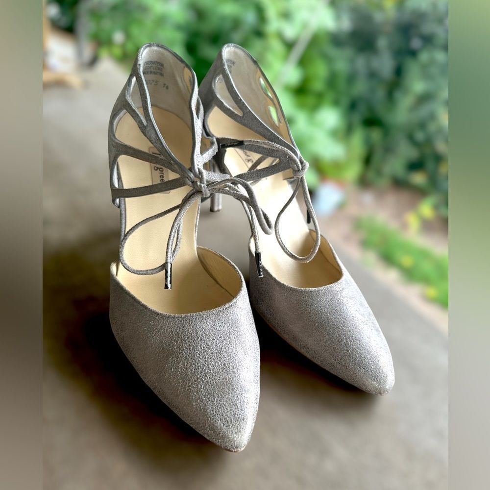 Paul Green Justine Ghillie d’Orsay Pumps Smoke Metallic Size 6 UK US 8.5 - Picture 6 of 16